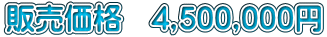販売価格　4,500,000円